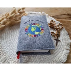 Gotteslobhülle Filz Kommunion 2025 kommt her und esst! personalisierbar Einband Handgemachte Filzhülle