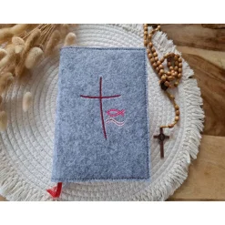 Gotteslobhülle Filz Kommunion 2025 kommt her und esst! personalisierbarer Einband Erstkommunion