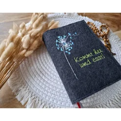 Gotteslobhülle Filz Kommunion 2025 kommt her und esst! personalisierbar Einband Handgemachte Filzhülle