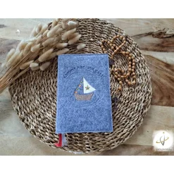 Gotteslobhülle Filz Kommunion 2025 kommt her und esst! personalisierbar Einband Handgemachte Filzhülle Boot