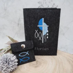 Gotteslobhülle Filz Kommunion Firmung Wollfilz Filzeinband Geschenk Gotteslob Hülle Filzhülle