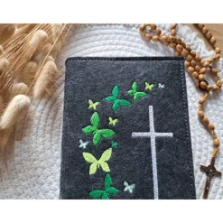 Gotteslobhülle Filz Kommunion 2025 kommt her und esst! personalisierbarer Einband Erstkommunion