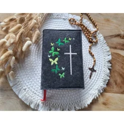 Gotteslobhülle Filz Kommunion 2025 kommt her und esst! personalisierbarer Einband Erstkommunion