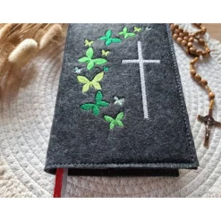 Gotteslobhülle Filz Kommunion 2025 kommt her und esst! personalisierbarer Einband Erstkommunion