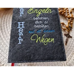 Gotteslobhülle Filz Kommunion 2025 kommt her und esst! personalisierbar Einband Handgemachte Filzhülle