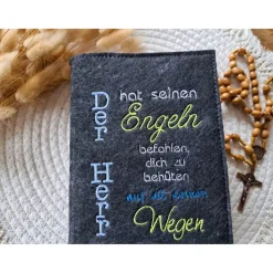 Gotteslobhülle Filz Kommunion 2025 kommt her und esst! personalisierbar Einband Handgemachte Filzhülle