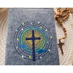 Gotteslobhülle Filz Kommunion 2025 kommt her und esst! personalisierbarer Einband Erstkommunion