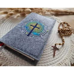 Gotteslobhülle Filz Kommunion 2025 kommt her und esst! personalisierbarer Einband Erstkommunion