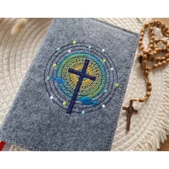 Gotteslobhülle Filz Kommunion 2025 kommt her und esst! personalisierbarer Einband Erstkommunion