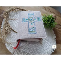 Gotteslobhülle Filz Kommunion 2025 kommt her und esst personalisierbar Einband  Kreuz Filzhülle individuelles Geschenk