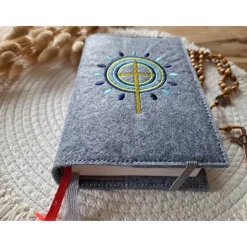 Gotteslobhülle Filz Kommunion 2025 kommt her und esst! personalisierbarer Einband Erstkommunion