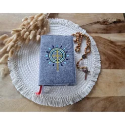 Gotteslobhülle Filz Kommunion 2025 kommt her und esst! personalisierbarer Einband Erstkommunion