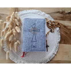 Gotteslobhülle Filz Kommunion 2025 kommt her und esst! personalisierbarer Einband Erstkommunion