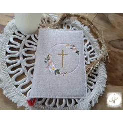 Gotteslobhülle Filz  Kommunion 2025 personalisierbar Regenbogen 