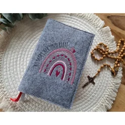 Gotteslobhülle Filz Kommunion 2025 kommt her und esst! personalisierbar Einband Handgemachte Filzhülle Boot