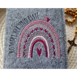 Gotteslobhülle Filz Kommunion 2025 kommt her und esst! personalisierbar Einband Handgemachte Filzhülle Boot