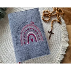 Gotteslobhülle Filz Kommunion 2025 kommt her und esst! personalisierbar Einband Handgemachte Filzhülle Boot