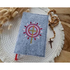 Gotteslobhülle Filz Kommunion 2025 kommt her und esst! personalisierbarer Einband Erstkommunion