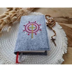 Gotteslobhülle Filz Kommunion 2025 kommt her und esst! personalisierbarer Einband Erstkommunion