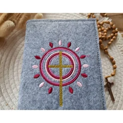 Gotteslobhülle Filz Kommunion 2025 kommt her und esst! personalisierbarer Einband Erstkommunion