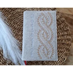 Gotteslobhülle Filz Kommunion 2025 personalisierbar Herz Schmetterlinge 