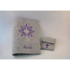 Gotteslobhülle Filz Kommunion Firmung Wollfilz Filzeinband Geschenk Gotteslob Hülle Filzhülle