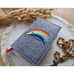 Gotteslobhülle Filz Kommunion 2025 kommt her und esst! personalisierbarer Einband Erstkommunion