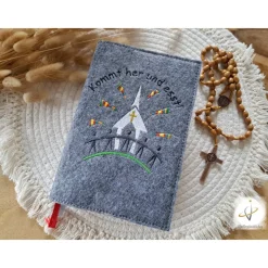 Gotteslobhülle Filz Kommunion 2025 kommt her und esst! personalisierbar Einband Handgemachte Filzhülle