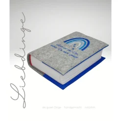 Gotteslobhülle Filz REGENBOGEN STERNE Einband Gesangbuch  KL231