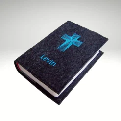 Gotteslobhülle Filz RELIEFKREUZ NAME personalisierbar Farbwahl
