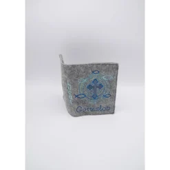 Gotteslobhülle Fische Kreuz im Kreis Gebetbuch Hülle Geschenk Kommunion Firmung Rosenkranz religiös personalisierbar