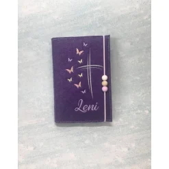 Gotteslobhülle Gebetbuch Kreuz und Schmetterlinge Hülle Geschenk Kommunion Firmung Geschenkidee Gott Kirche religiös