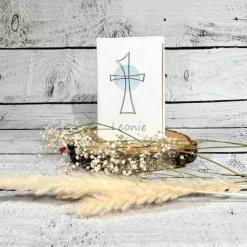 Gotteslobhülle Gebetbuchhülle Kunstleder weiß mit Kreuz personalisiert