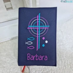 Gotteslobhülle Gotteslob Einband Leder blau