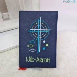 Gotteslobhülle Gotteslob Einband Leder dunkelblau