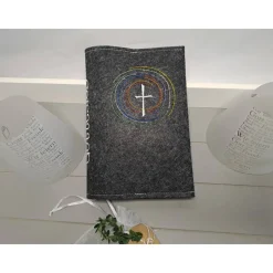 Gotteslobhülle, Gotteslobeinband,  Filz, bestickt, Kommunion