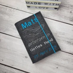 Gotteslobhülle, Gotteslobeinband Gottes Hand türkis, weiß