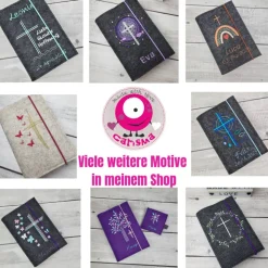 Gotteslobhülle, Gotteslobeinband Gottes Hand türkis, weiß