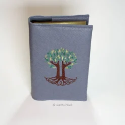 Gotteslobhülle, grauer Filz mit Lebensbaum