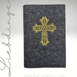 Gotteslobhülle Großdruck Ausgabe Filz ORNAMENT KREUZ  KL70