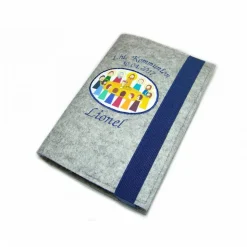 Gotteslobhülle Hülle für Gotteslob Merino Wollfilz Filz Stickerei 1.hl. Kommunion inkl. Name + Datum + Abendmahl Aufnäher Geschenk Kommunion