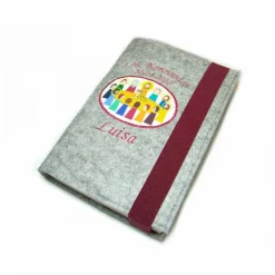 Gotteslobhülle Hülle für Gotteslob Merino Wollfilz Filz Stickerei 1.hl. Kommunion inkl. Name + Datum + Abendmahl Aufnäher Geschenk Kommunion