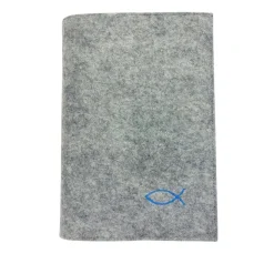 Gotteslobhülle Ichtys Fisch Name personalisiert. Filz vegan