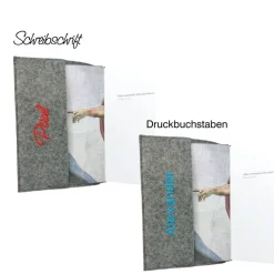 Gotteslobhülle Ichtys Fisch Name personalisierbar. Filz vegan K103