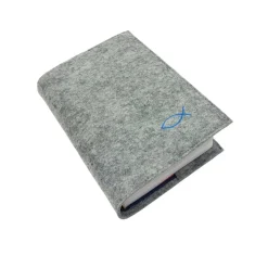 Gotteslobhülle Ichtys Fisch Name personalisiert. Filz vegan