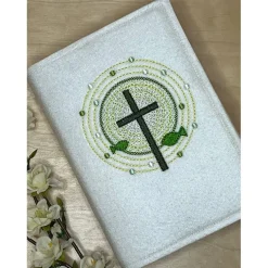 Gotteslobhülle, Kommunion, Firmung, Konfirmation, Kreuz, gestickt, Filz, Geschenk, Mädchen, Junge,  personalisierbar