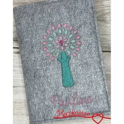 Gotteslobhülle, Kommunion, Firmung, Konfirmation, Baum, gestickt, Filz, Geschenk, Mädchen, Junge,  personalisierbar, mit