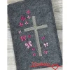Gotteslobhülle, Kommunion, Firmung, Konfirmation, Kreuz, gestickt, Filz, Geschenk, Mädchen, Junge,  personalisierbar, mi