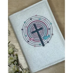 Gotteslobhülle, Kommunion, Firmung, Konfirmation, Kreuz, gestickt, Filz, Geschenk, Mädchen, Junge,  personalisierbar