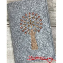 Gotteslobhülle, Kommunion, Firmung, Konfirmation, Baum, gestickt, Filz, Geschenk, Mädchen, Junge,  personalisierbar, mit